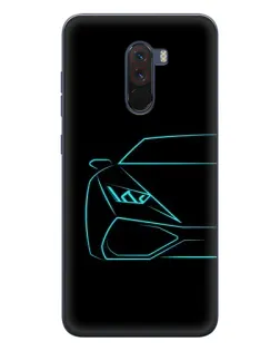 Чехол для Xiaomi POCO F1 с картинкой «Голубой силуэт Lamborghini» Чехол для Xiaomi POCO F1 с картинкой «Голубой силуэт Lamborghini»