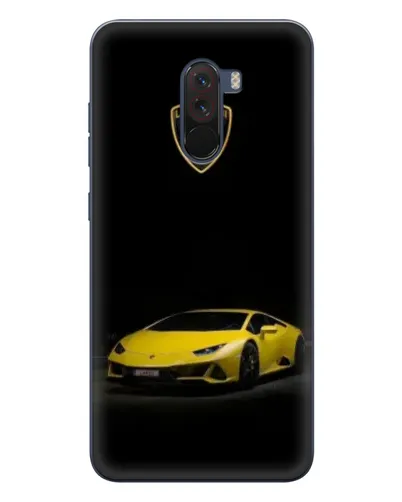 Чехол для Xiaomi POCO F1 с картинкой «Lamborghini желтый акцент»