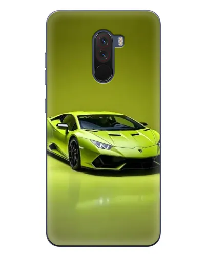 Чехол для Xiaomi POCO F1 с картинкой «Салатовый Lamborghini Huracan»