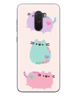 Чехол для Xiaomi POCO F1 с картинкой «Pusheen трио» Чехол для Xiaomi POCO F1 с картинкой «Pusheen трио»
