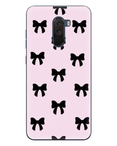 Чехол для Xiaomi POCO F1 с картинкой «Черные банты Coquette» Чехол для Xiaomi POCO F1 с картинкой «Черные банты Coquette»