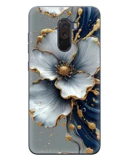 Чехол для Xiaomi POCO F1 с картинкой «Белый цветок и золотой флюид» Чехол для Xiaomi POCO F1 с картинкой «Белый цветок и золотой флюид»