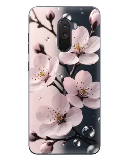 Чехол для Xiaomi POCO F1 с картинкой «Нежная сакура и капли» Чехол для Xiaomi POCO F1 с картинкой «Нежная сакура и капли»