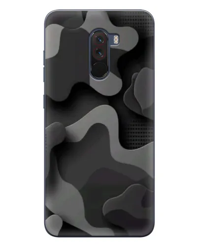 Чехол для Xiaomi POCO F1 с картинкой «Темный абстрактный камуфляж»