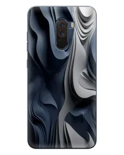 Чехол для Xiaomi POCO F1 с картинкой «Объемные синие складки» Чехол для Xiaomi POCO F1 с картинкой «Объемные синие складки»