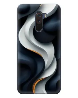 Чехол для Xiaomi POCO F1 с картинкой «Объемные черно-белые ленты» Чехол для Xiaomi POCO F1 с картинкой «Объемные черно-белые ленты»