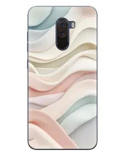 Чехол для Xiaomi POCO F1 с картинкой «Пастельные нежные волны»