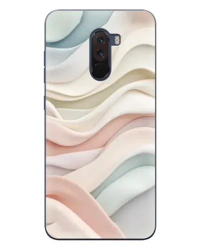 Чехол для Xiaomi POCO F1 с картинкой «Пастельные нежные волны»