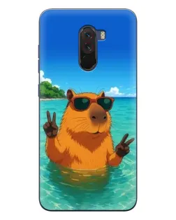 Чехол для Xiaomi POCO F1 с картинкой «Морская капибара»