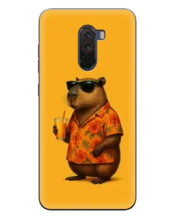 Чехол для Xiaomi POCO F1 с картинкой «Капибара на отдыхе»