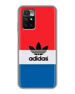 Чехол для Xiaomi Redmi 10 с картинкой «Ретро блоки Adidas»