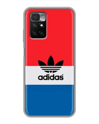 Чехол для Xiaomi Redmi 10 с картинкой «Ретро блоки Adidas»