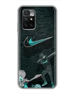 Чехол для Xiaomi Redmi 10 с картинкой «Спортивный арт Nike» Чехол для Xiaomi Redmi 10 с картинкой «Спортивный арт Nike»