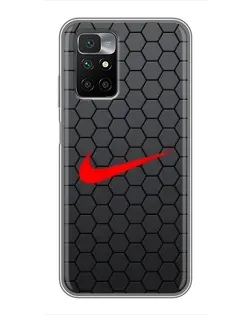 Чехол для Xiaomi Redmi 10 с картинкой «Nike — карбоновая сетка» Чехол для Xiaomi Redmi 10 с картинкой «Nike — карбоновая сетка»