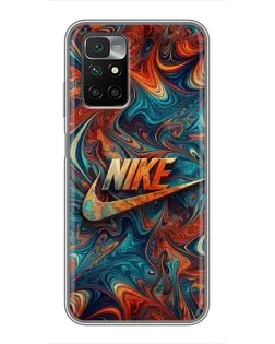 Чехол для Xiaomi Redmi 10 с картинкой «Nike в абстракции» Чехол для Xiaomi Redmi 10 с картинкой «Nike в абстракции»