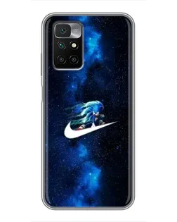 Чехол для Xiaomi Redmi 10 с картинкой «Звездный путь Nike» Чехол для Xiaomi Redmi 10 с картинкой «Звездный путь Nike»