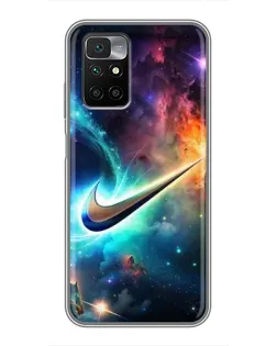 Чехол для Xiaomi Redmi 10 с картинкой «Космический Nike Swoosh» Чехол для Xiaomi Redmi 10 с картинкой «Космический Nike Swoosh»