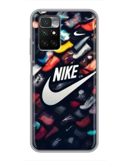 Чехол для Xiaomi Redmi 10 с картинкой «Коллекция кроссовок Nike» Чехол для Xiaomi Redmi 10 с картинкой «Коллекция кроссовок Nike»