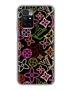 Чохол для Xiaomi Redmi 10 з картинкою «Неоновий мікс Nike»