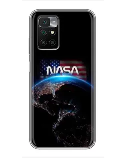 Чехол для Xiaomi Redmi 10 с картинкой «Земля из космоса NASA» Чехол для Xiaomi Redmi 10 с картинкой «Земля из космоса NASA»