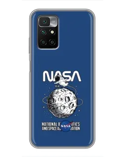 Чехол для Xiaomi Redmi 10 с картинкой «NASA — лунная миссия» Чехол для Xiaomi Redmi 10 с картинкой «NASA — лунная миссия»