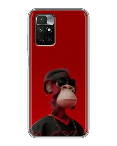 Чехол для Xiaomi Redmi 10 с картинкой «Bored Ape в красном» Чехол для Xiaomi Redmi 10 с картинкой «Bored Ape в красном»