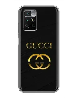 Чохол для Xiaomi Redmi 10 з картинкою «Золотий логотип Gucci» Чохол для Xiaomi Redmi 10 з картинкою «Золотий логотип Gucci»