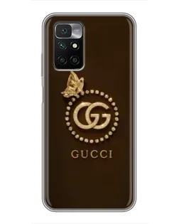 Чохол для Xiaomi Redmi 10 з картинкою «Gucci — золотий метелик» Чохол для Xiaomi Redmi 10 з картинкою «Gucci — золотий метелик»