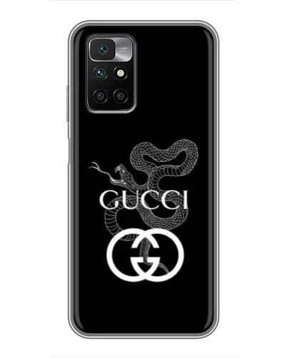 Чехол для Xiaomi Redmi 10 с картинкой «Gucci — серебряная змея» Чехол для Xiaomi Redmi 10 с картинкой «Gucci — серебряная змея»
