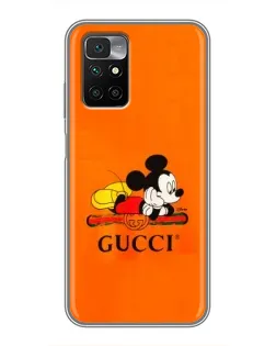 Чохол для Xiaomi Redmi 10 з картинкою «Міккі Маус Gucci — помаранч» Чохол для Xiaomi Redmi 10 з картинкою «Міккі Маус Gucci — помаранч»