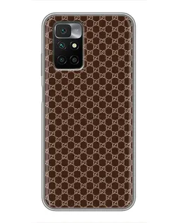 Чохол для Xiaomi Redmi 10 з картинкою «Gucci — шоколадна сітка» Чохол для Xiaomi Redmi 10 з картинкою «Gucci — шоколадна сітка»