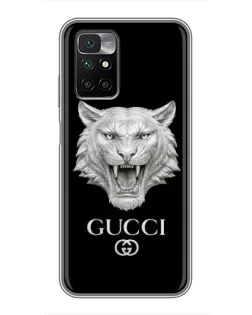 Чохол для Xiaomi Redmi 10 з картинкою «Gucci — срібний лев» Чохол для Xiaomi Redmi 10 з картинкою «Gucci — срібний лев»