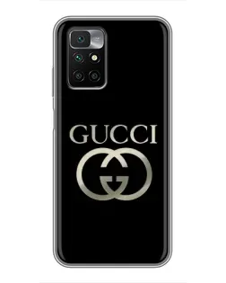 Чохол для Xiaomi Redmi 10 з картинкою «Gucci — золото на чорному» Чохол для Xiaomi Redmi 10 з картинкою «Gucci — золото на чорному»