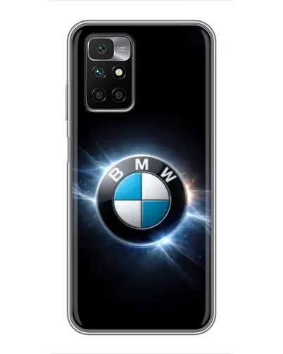 Чехол для Xiaomi Redmi 10 с картинкой «BMW — неоновое сияние»