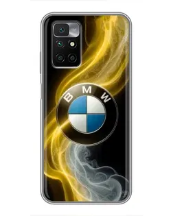 Чохол для Xiaomi Redmi 10 з картинкою «Золотистий дим BMW»