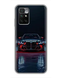 Чохол для Xiaomi Redmi 10 з картинкою «BMW на мокрій дорозі»