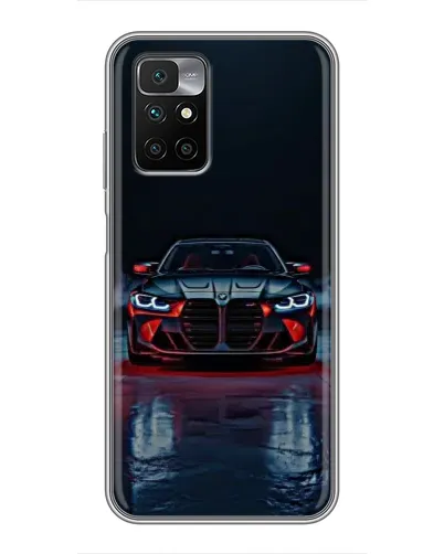 Чехол для Xiaomi Redmi 10 с картинкой «BMW на мокрой дороге»