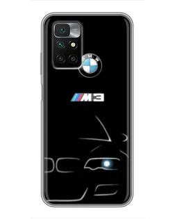 Чохол для Xiaomi Redmi 10 з картинкою «Мінімалістичний принт BMW M3»