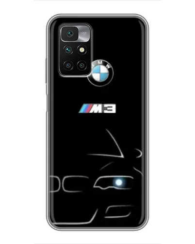 Чехол для Xiaomi Redmi 10 с картинкой «Минималистичный принт BMW M3»