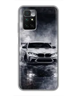 Чохол для Xiaomi Redmi 10 з картинкою «BMW крізь туман»