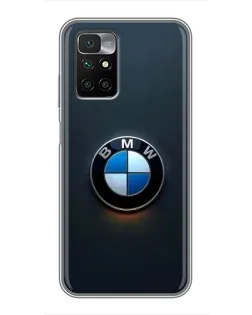 Чохол для Xiaomi Redmi 10 з картинкою «Логотип BMW — мінімалізм»