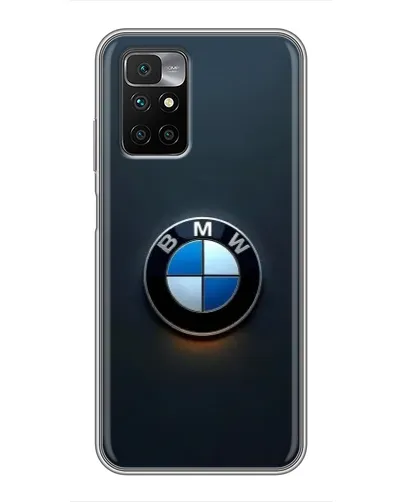 Чехол для Xiaomi Redmi 10 с картинкой «Логотип BMW — минимализм»
