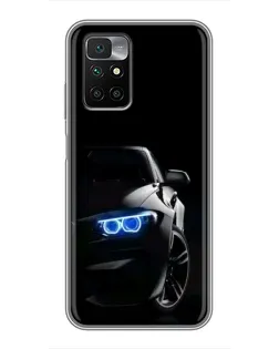 Чохол для Xiaomi Redmi 10 з картинкою «BMW — нічний погляд»
