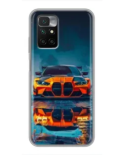Чохол для Xiaomi Redmi 10 з картинкою «BMW — золота емблема»