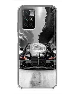 Чохол для Xiaomi Redmi 10 з картинкою «BMW — акварельний дрифт»