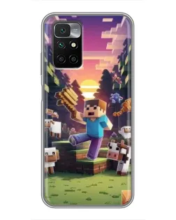 Чехол для Xiaomi Redmi 10 с картинкой «Стив на ферме» Чехол для Xiaomi Redmi 10 с картинкой «Стив на ферме»