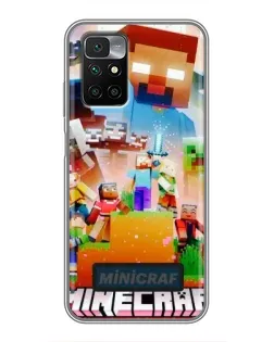 Чехол для Xiaomi Redmi 10 с картинкой «Minecraft герои игры» Чехол для Xiaomi Redmi 10 с картинкой «Minecraft герои игры»