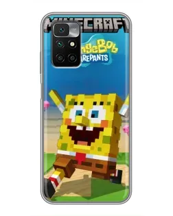 Чохол для Xiaomi Redmi 10 з картинкою «Губка Боб Minecraft» Чохол для Xiaomi Redmi 10 з картинкою «Губка Боб Minecraft»