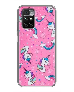 Чехол для Xiaomi Redmi 10 с картинкой «Unicorn паттерн розовый» Чехол для Xiaomi Redmi 10 с картинкой «Unicorn паттерн розовый»