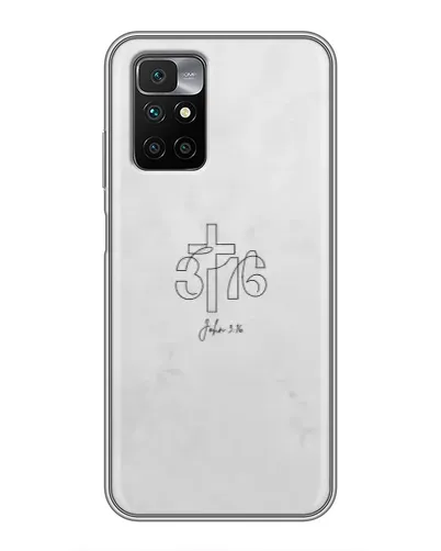 Чехол для Xiaomi Redmi 10 с картинкой «Иоанна 3:16 Крест»